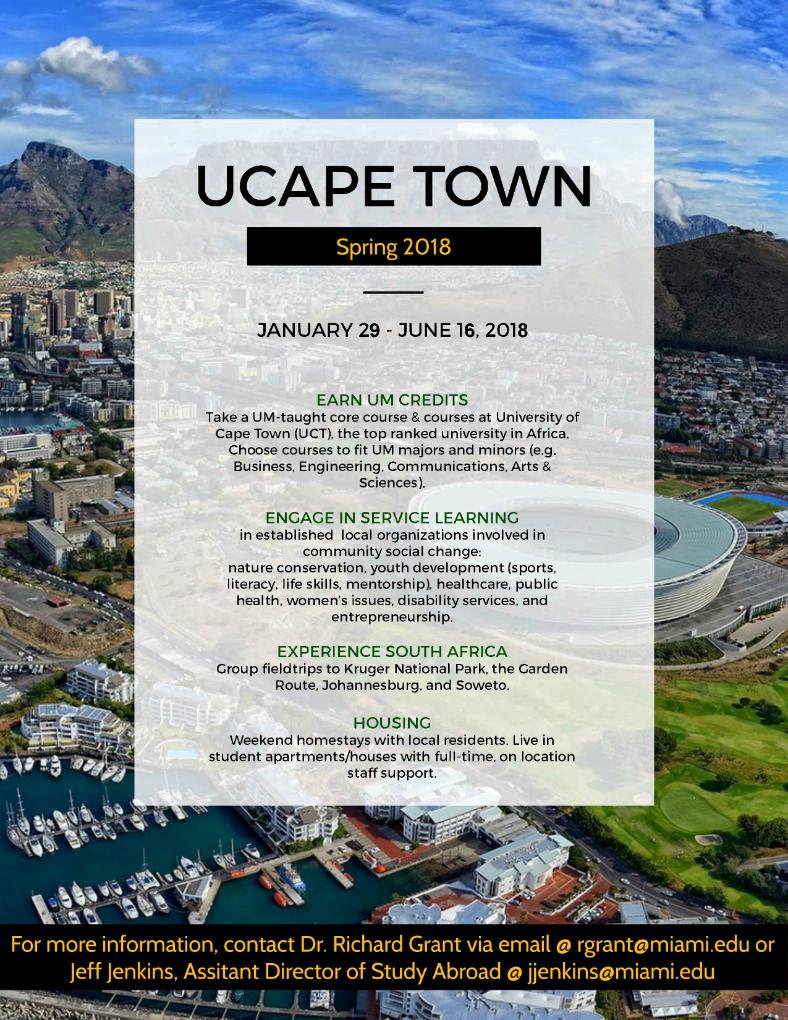 UCapetown Flyer 2018